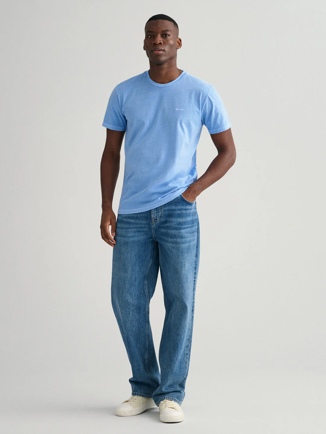 Gant Blue Sunfaded Modern Fit Tshirt - Image 3