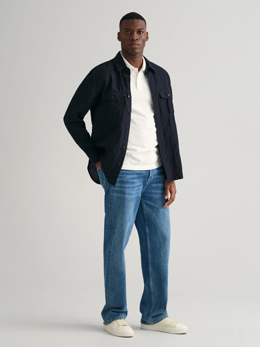 Gant White Regular Fit Pique Polo Tshirt - Image 2