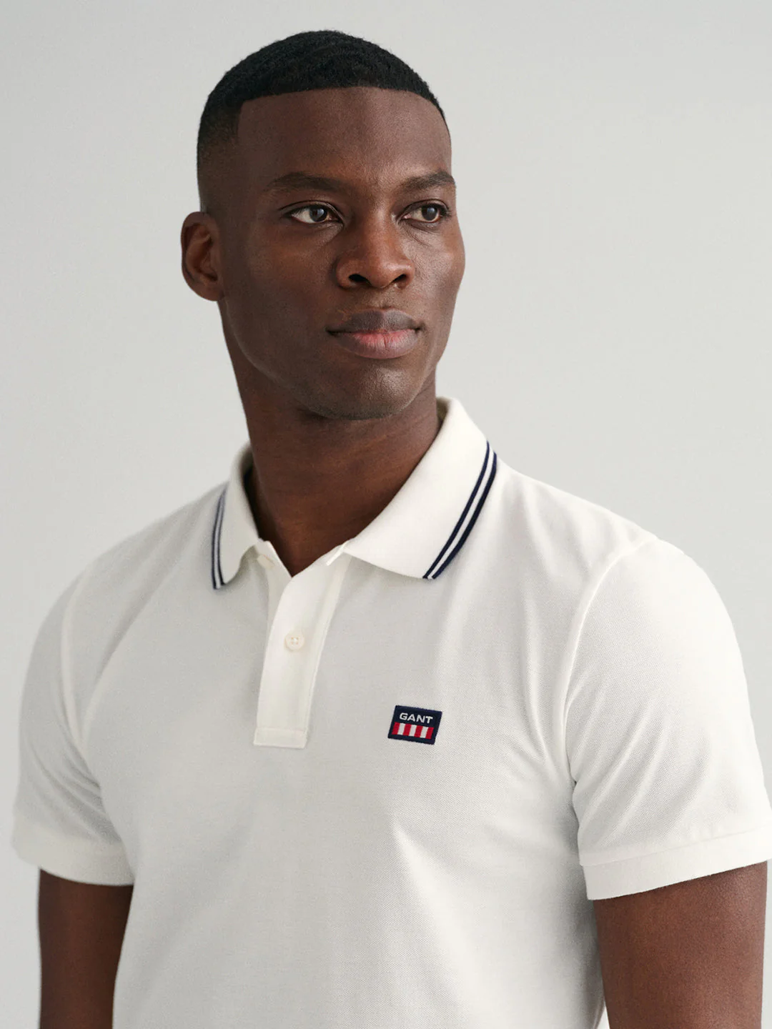 Gant White Regular Fit Pique Polo Tshirt - Image 4
