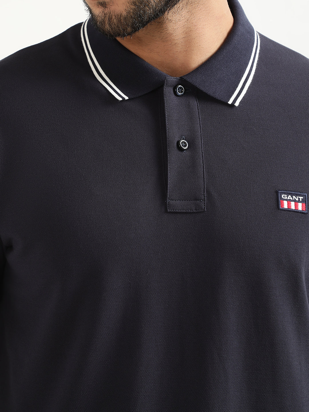 Gant Blue Regular Fit Polo T-Shirt - Image 6