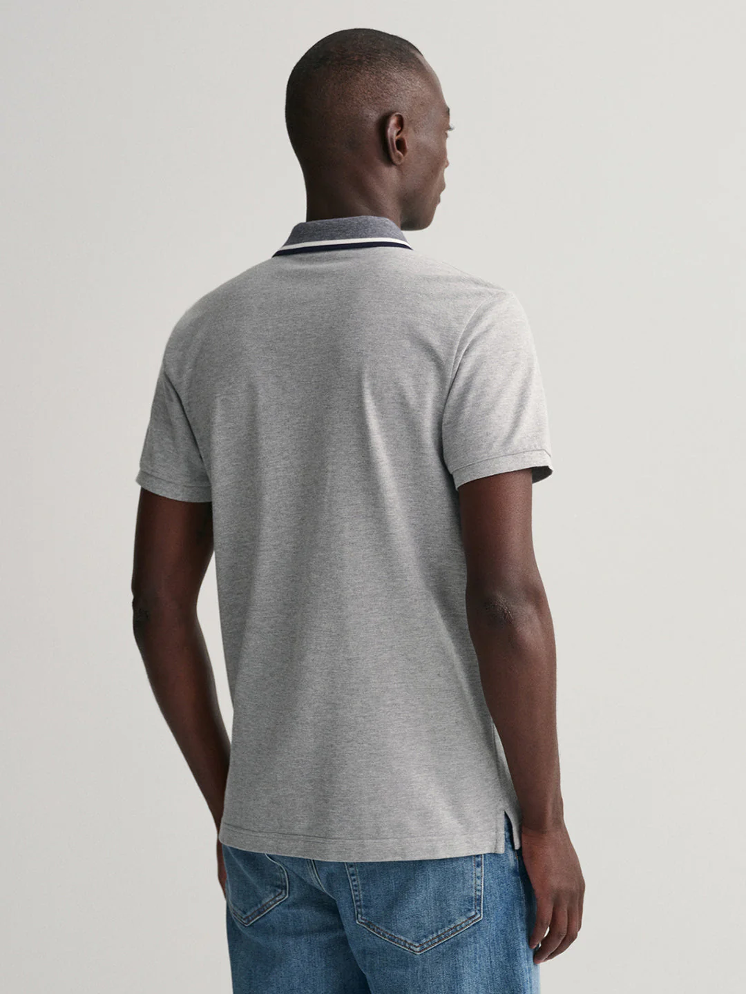 Gant Grey Sail Regular Fit Pique Polo Tshirt - Image 3