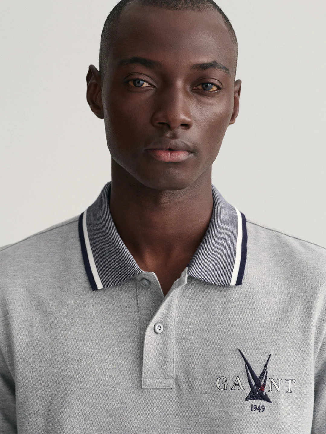 Gant Grey Sail Regular Fit Pique Polo Tshirt - Image 4