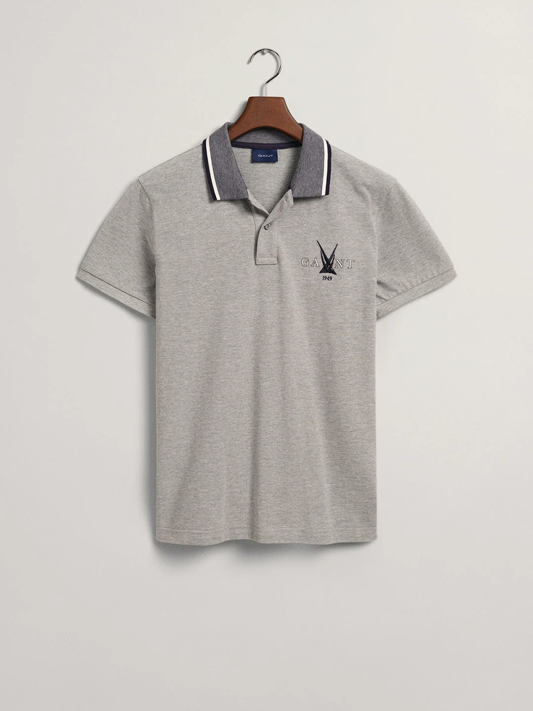 Gant Grey Sail Regular Fit Pique Polo Tshirt - Image 5