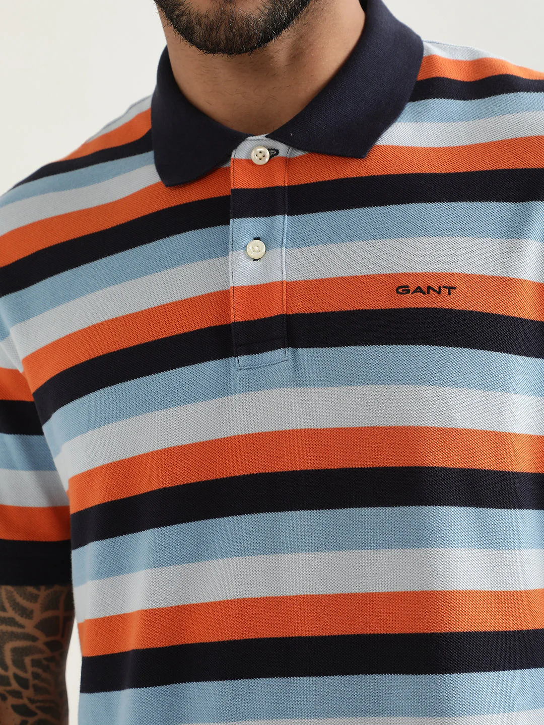 Gant Multi Striped Regular Fit Polo T-Shirt - Image 5