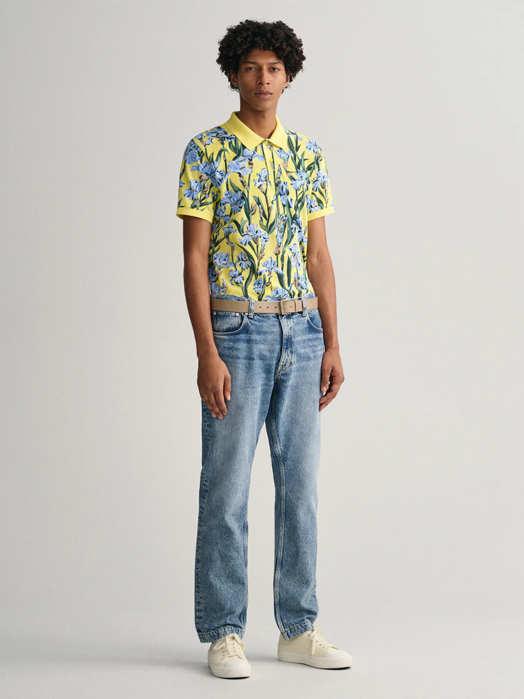 Gant Multi Iris Floral Print Regular Fit Pique Polo Tshirt - Image 3