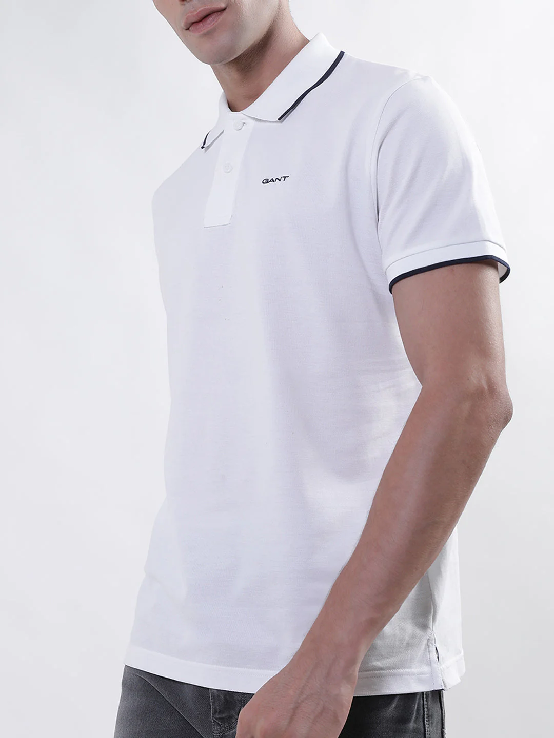 Gant White Regular Fit Polo T-Shirt - Image 2