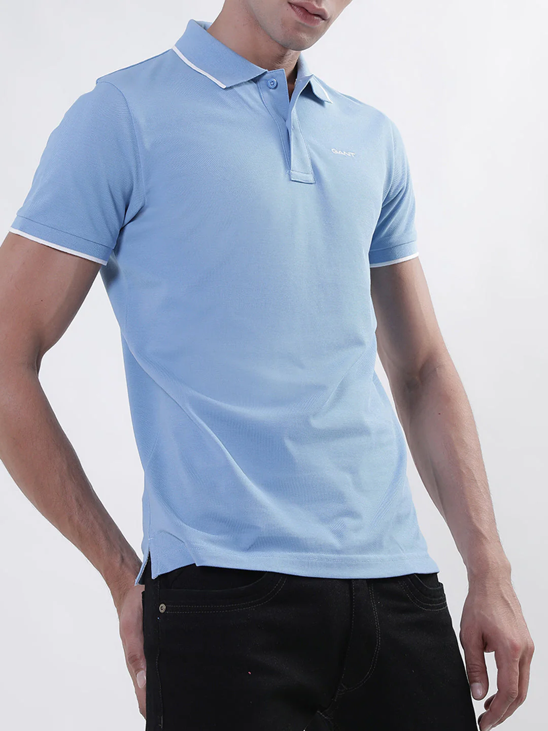 Gant Blue Regular Fit Polo T-Shirt - Image 4