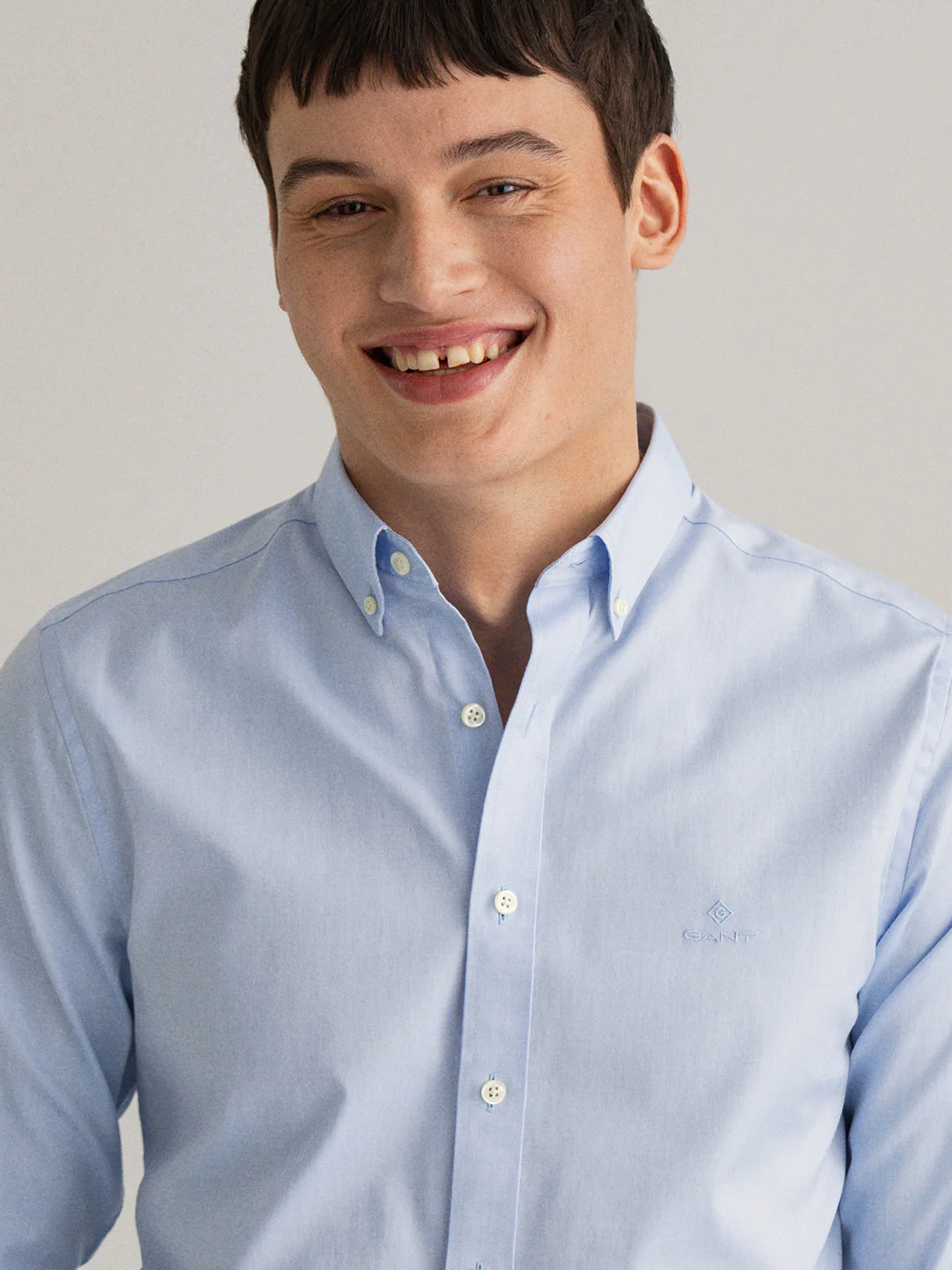 Gant Blue Pinpoint Oxford Clu Slim Fit Shirt - Image 4