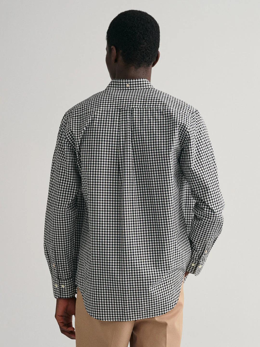Gant Black Broadcloth Gingham Checked Regular Fit Shirt - Image 2