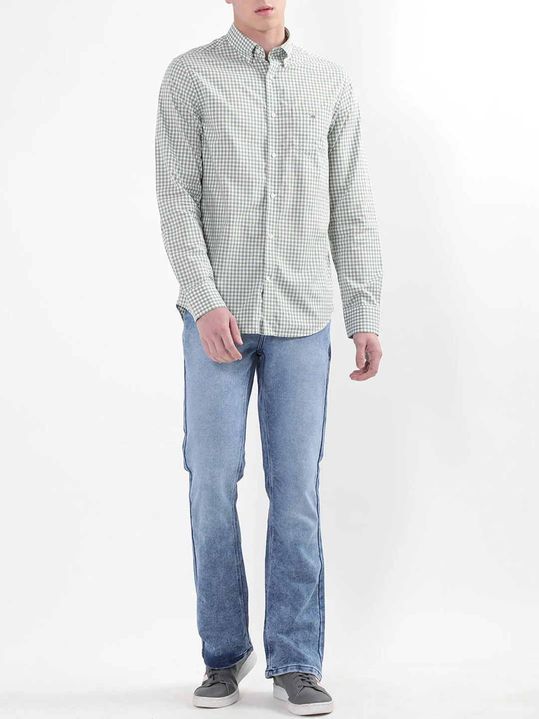 Gant Classic Broadcloth Gingham Checks Checked Button Down Collar Cotton Casual Shirt - Image 4