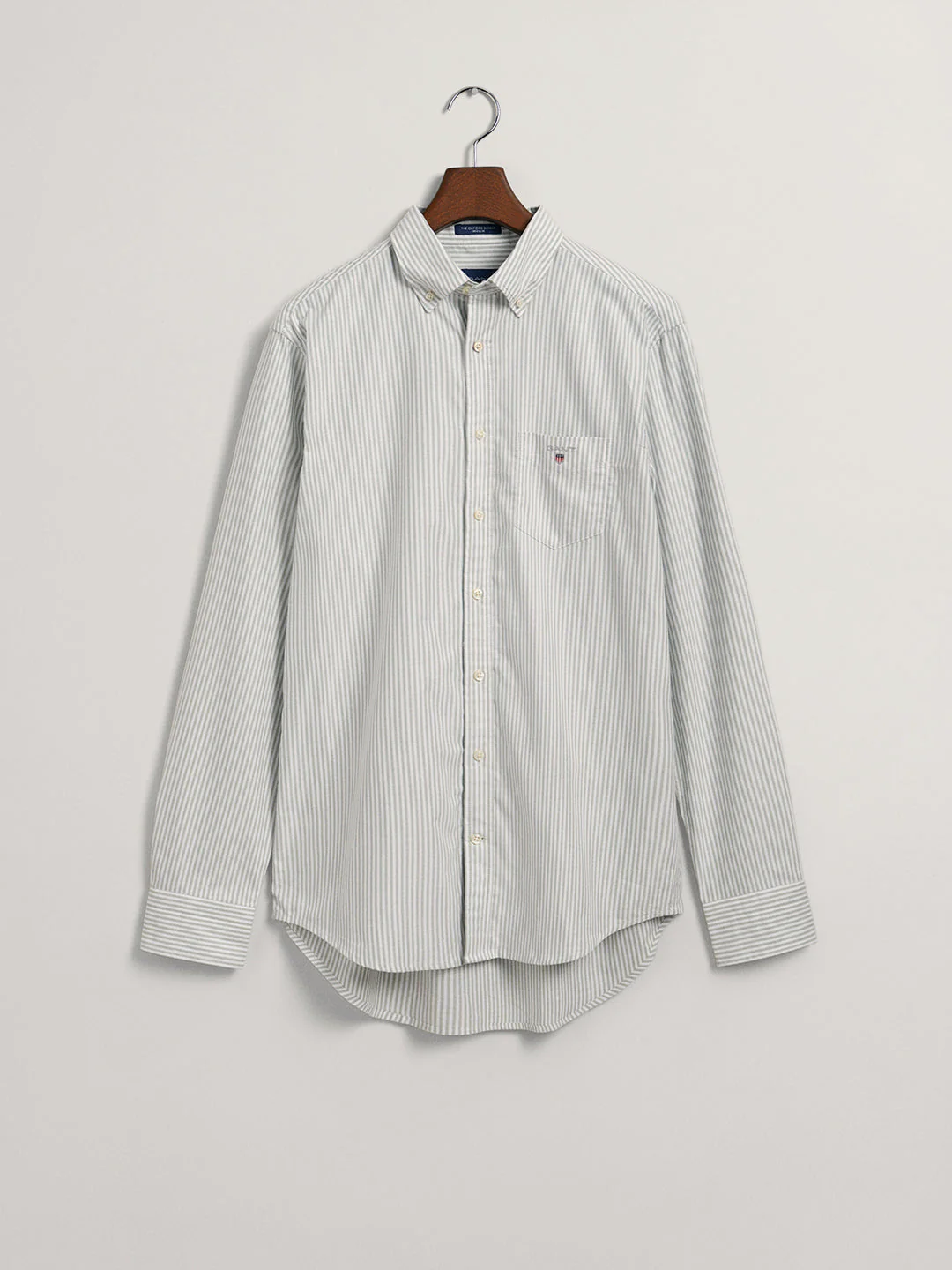 Gant Green Oxford Striped Regular Fit Shirt - Image 5