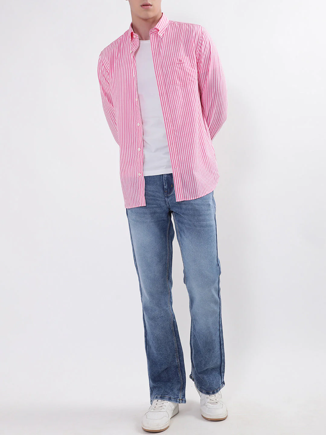 Gant Pink Broadcloth Striped Regular Fit Shirt - Image 4