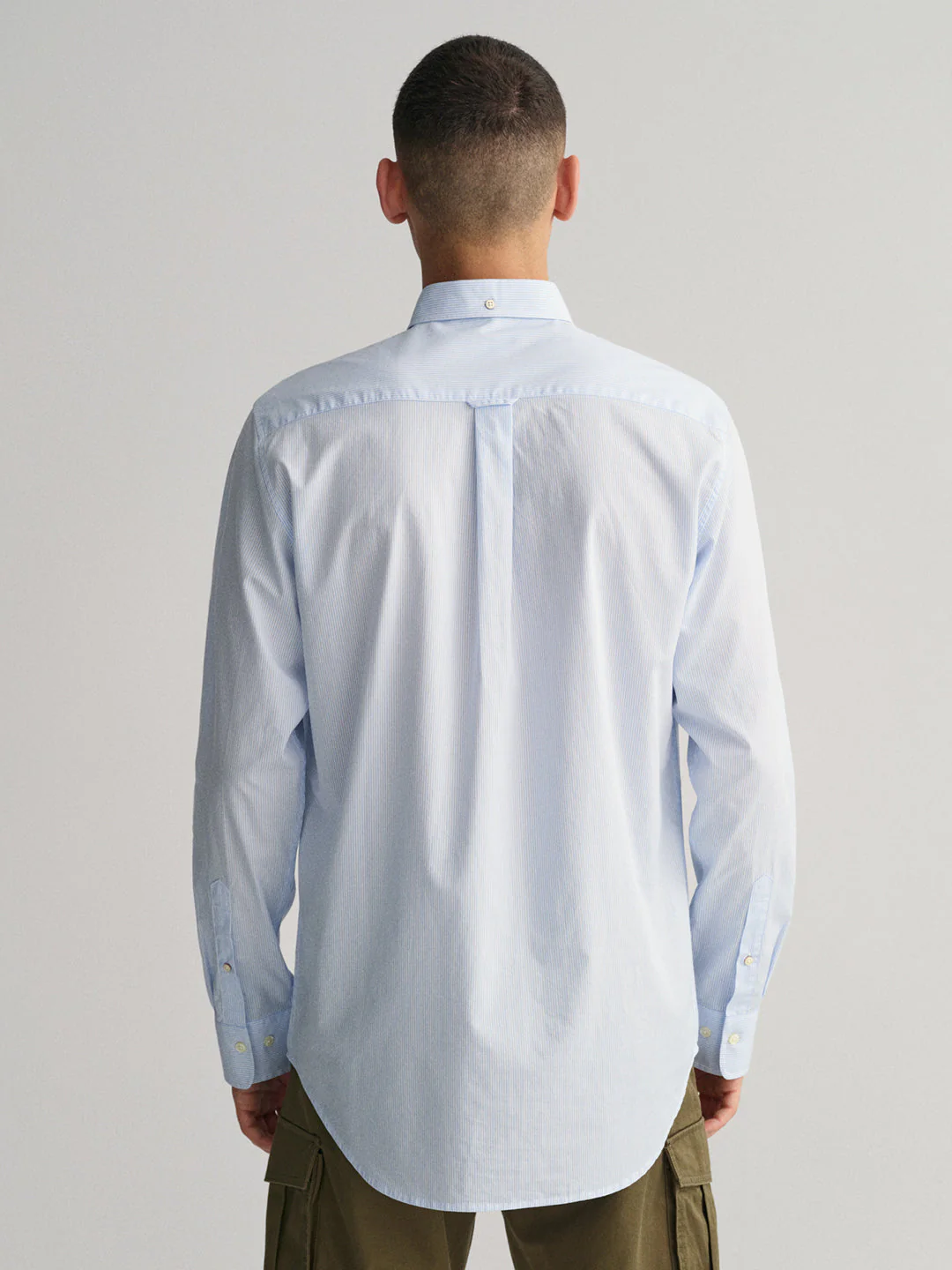 Gant Blue Broadcloth Striped Regular Fit Shirt - Image 2
