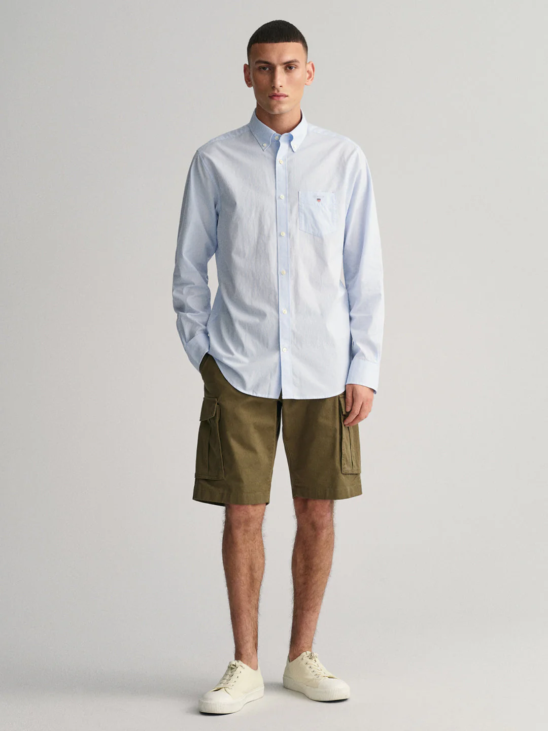 Gant Blue Broadcloth Striped Regular Fit Shirt - Image 4