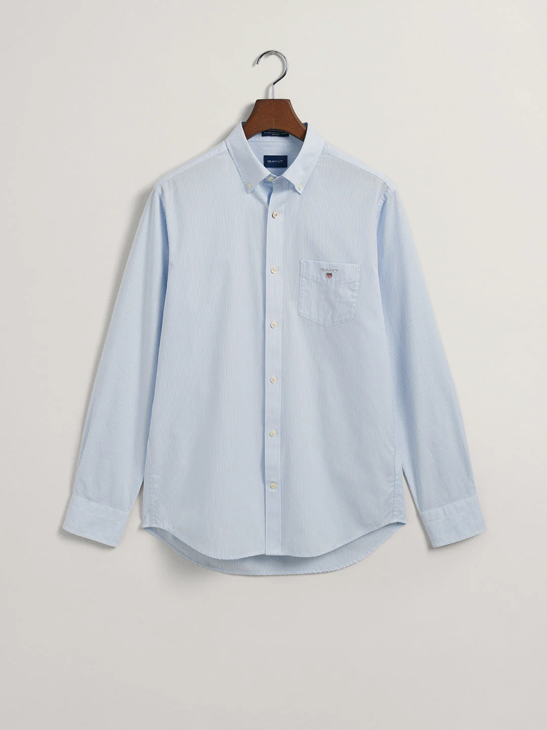 Gant Blue Broadcloth Striped Regular Fit Shirt - Image 5