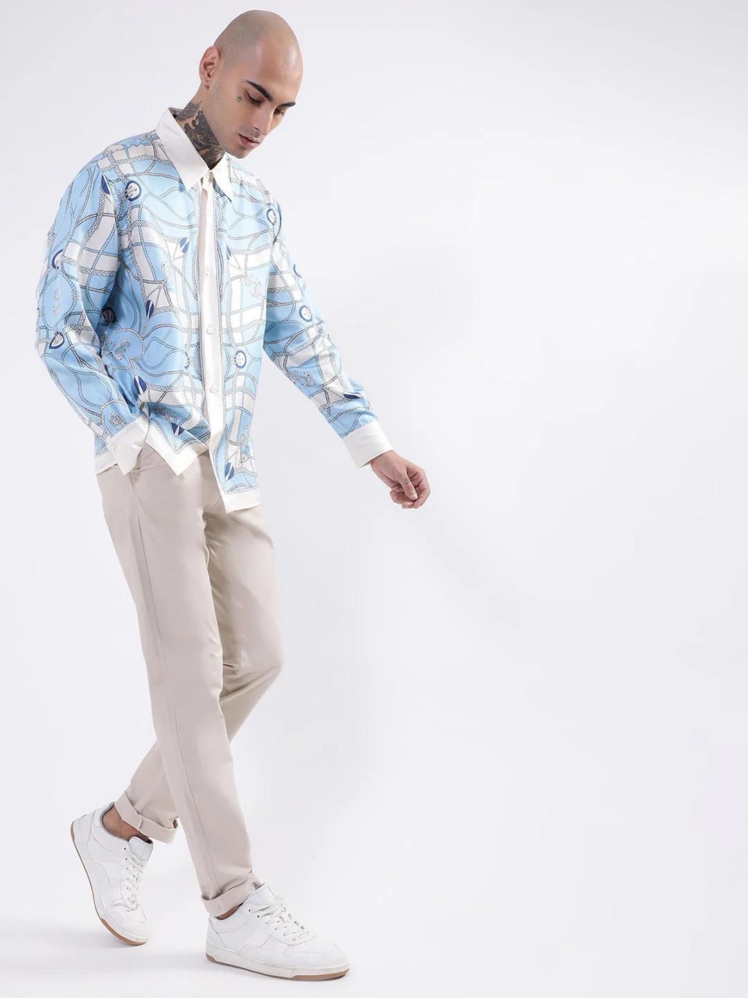 Gant Blue Printed Regular Fit Shirt - Image 5