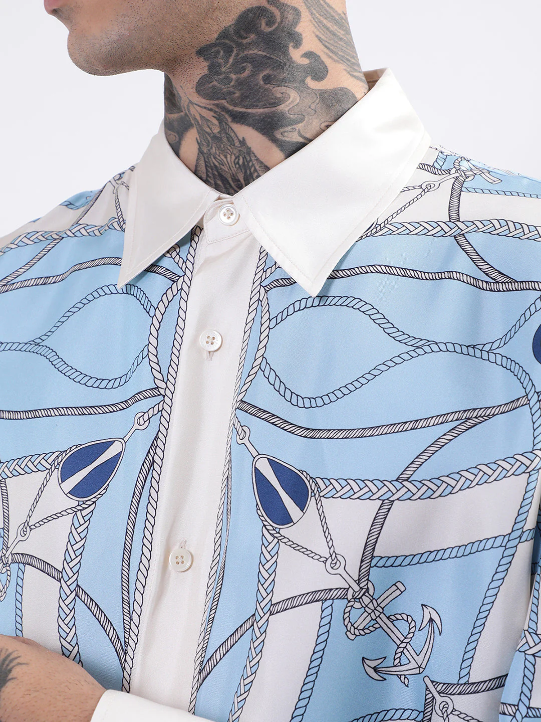 Gant Blue Printed Regular Fit Shirt - Image 7