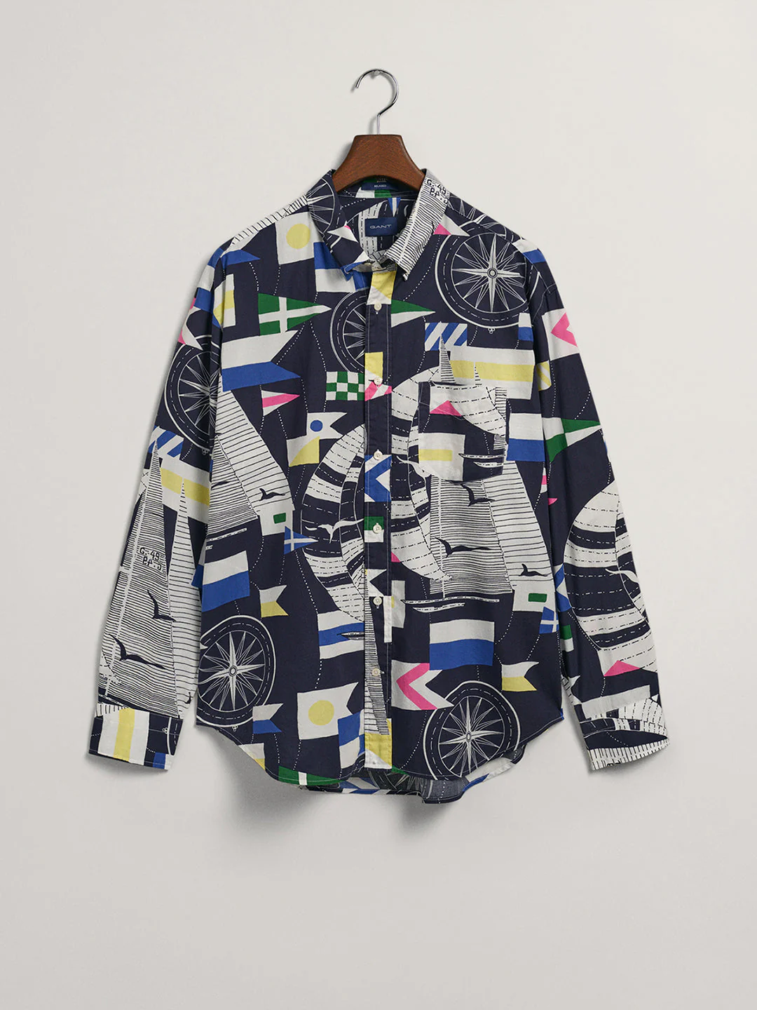 Gant Blue Sailing Print Comfort Fit Shirt - Image 4