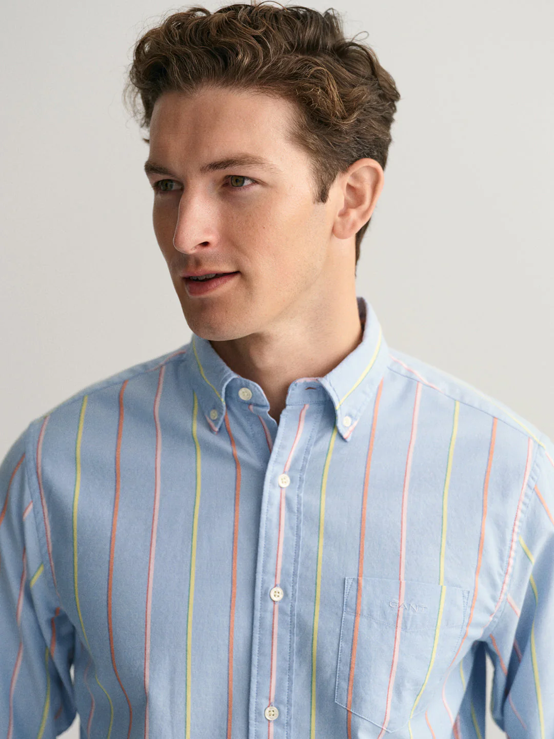 Gant Blue Oxford Striped Regular Fit Shirt - Image 4