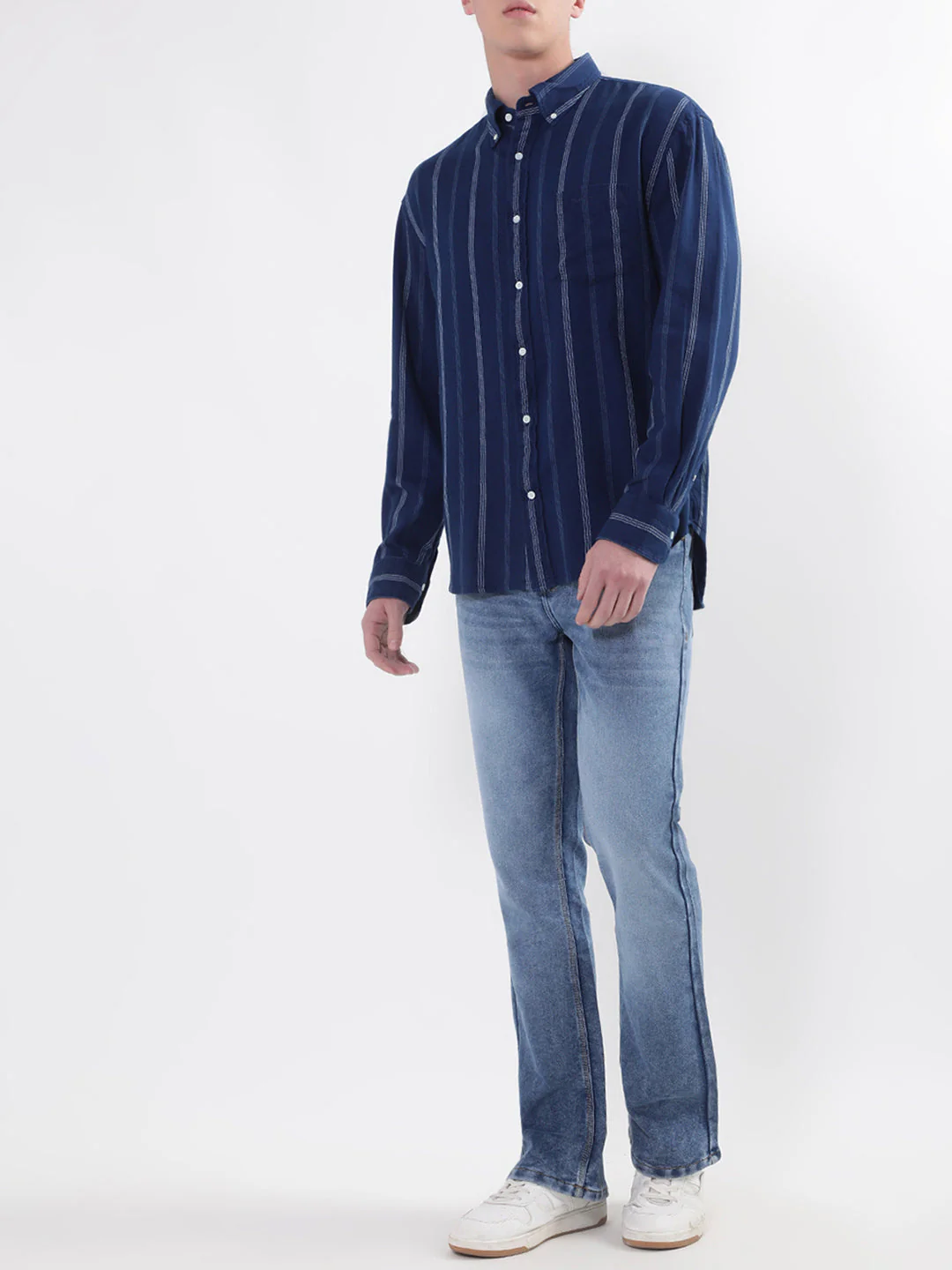 Gant Blue Striped Relaxed Fit Shirt - Image 5