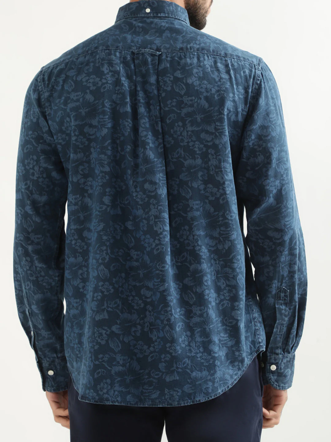 Gant Navy Floral Print Regular Fit Shirt - Image 2