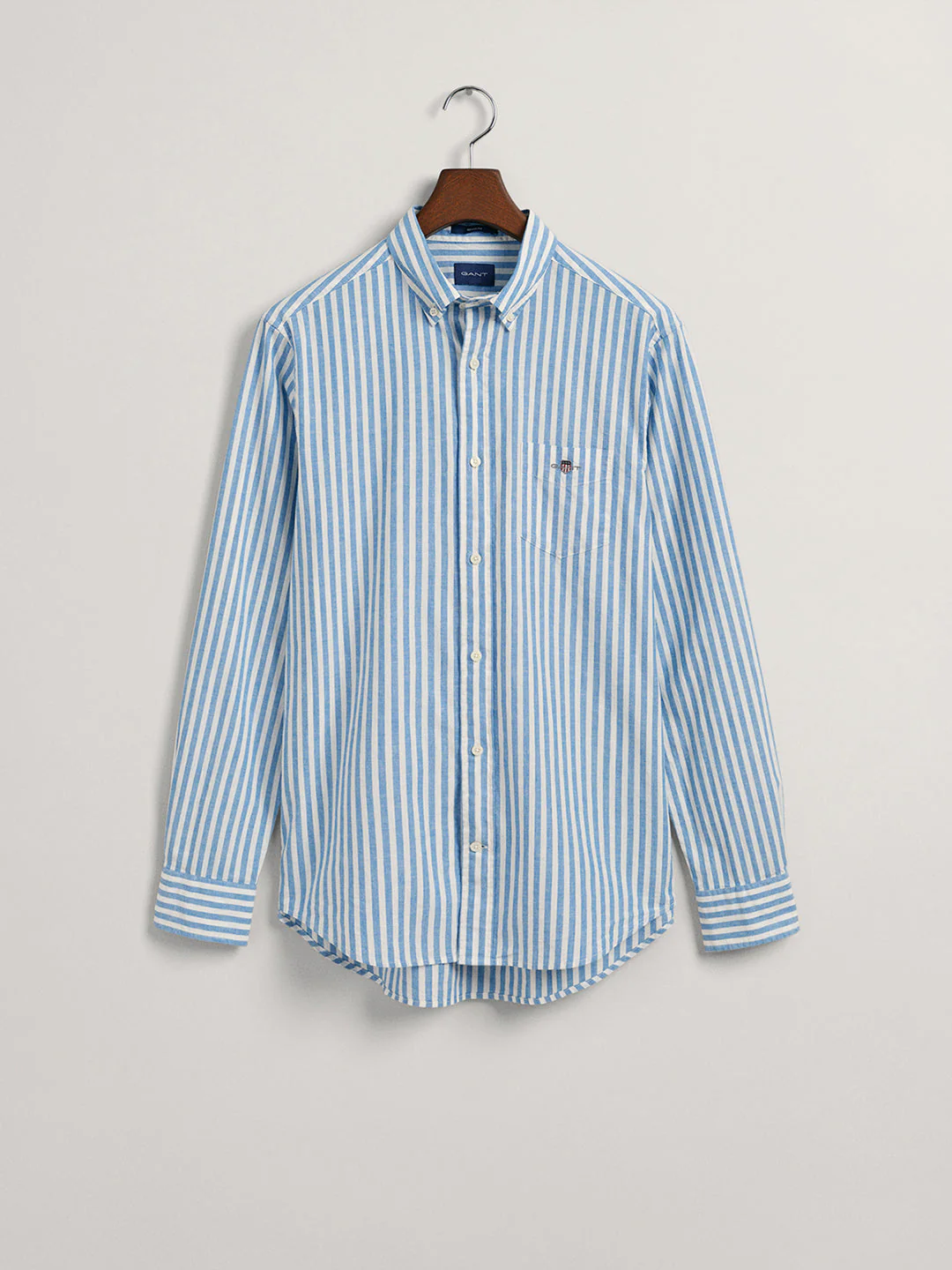 Gant Blue Striped Regular Fit Shirt - Image 4