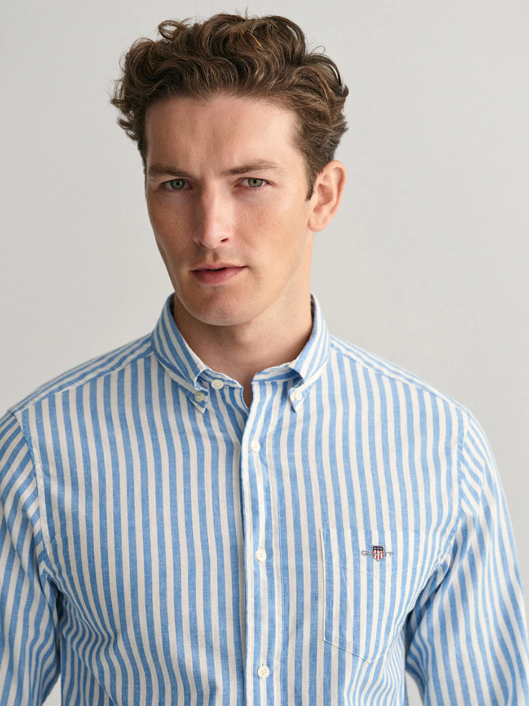 Gant Blue Striped Regular Fit Shirt - Image 5