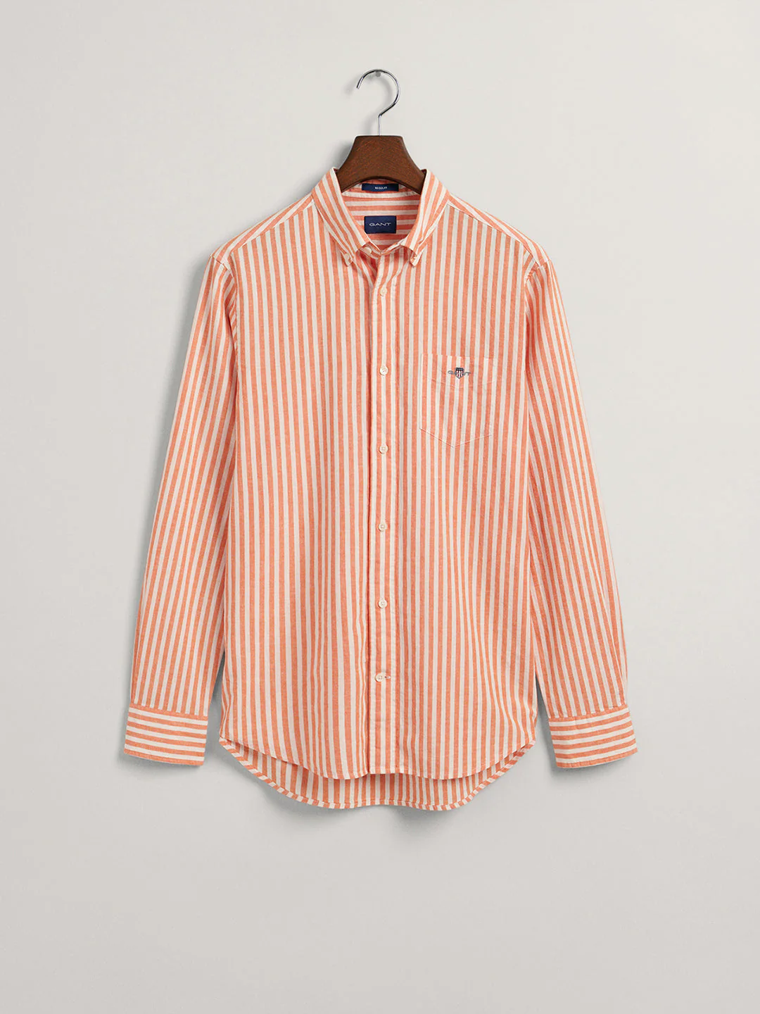 Gant Orange Striped Regular Fit Shirt - Image 4