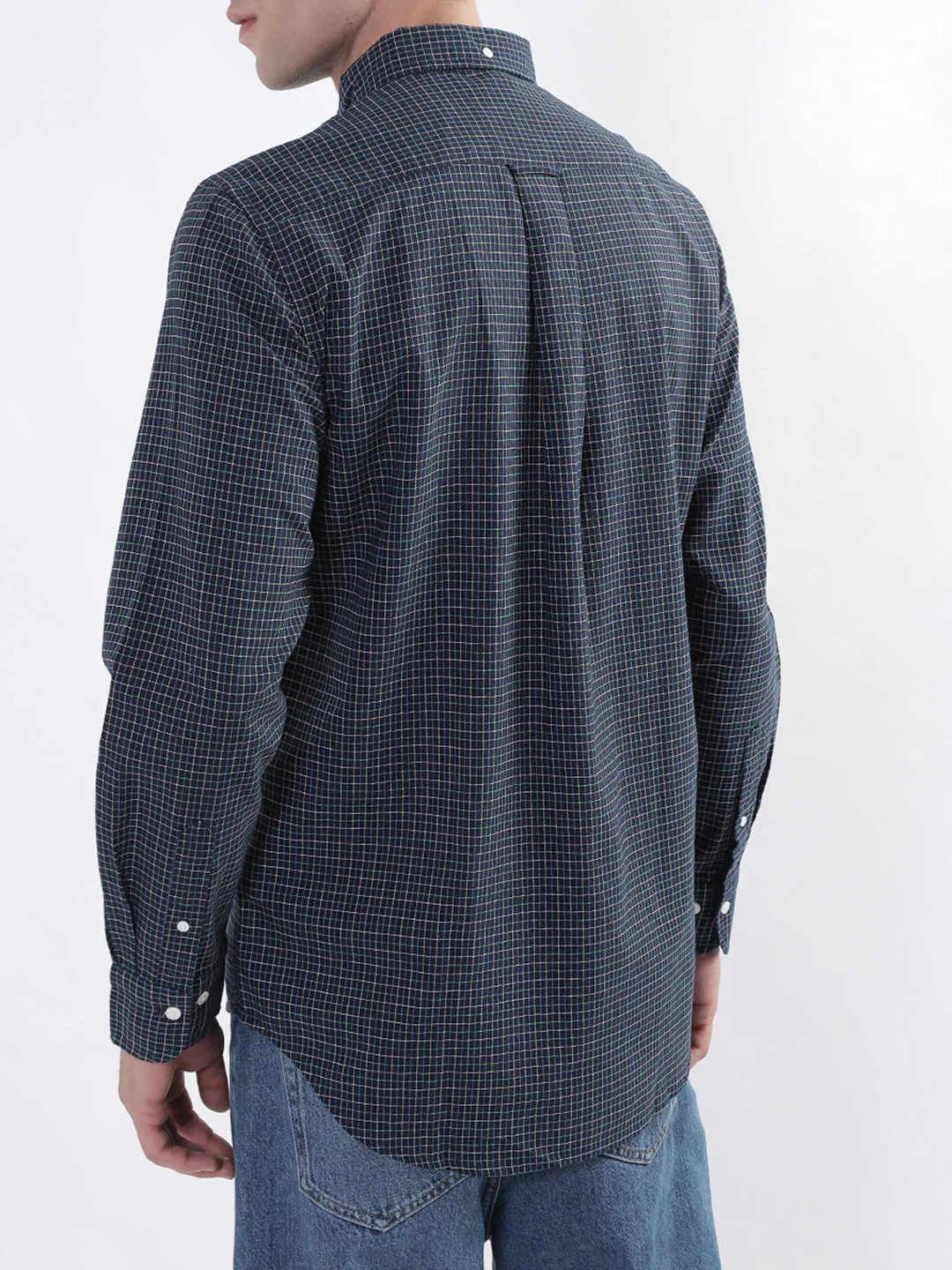 Gant Blue Oxford Tattersal Checked Regular Fit Shirt - Image 2