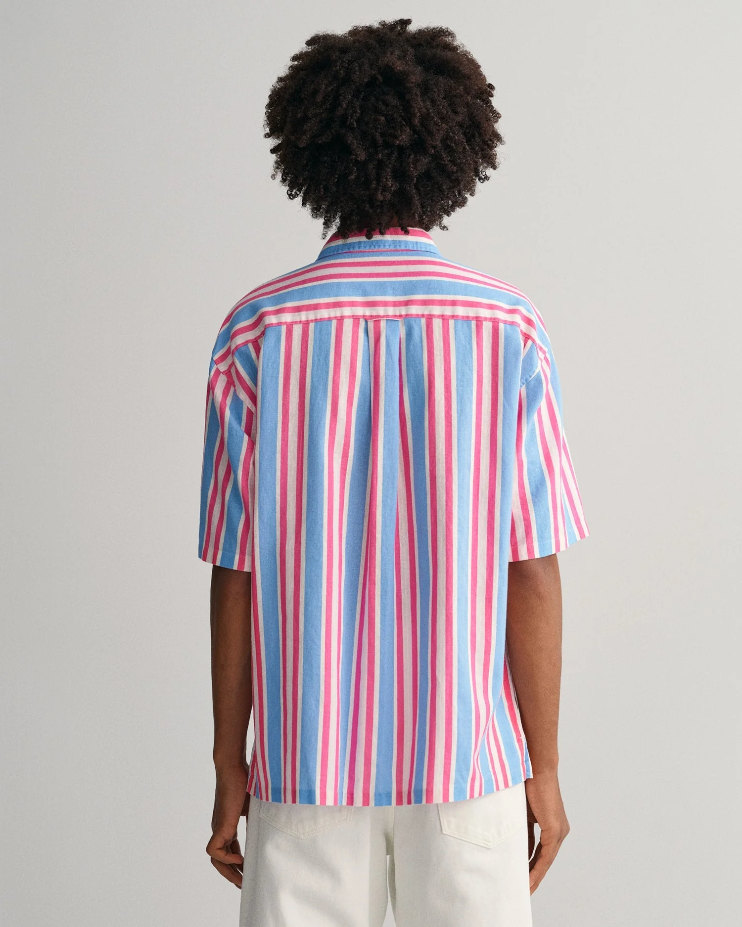 Gant Blue Striped Comfort Fit Shirt - Image 3