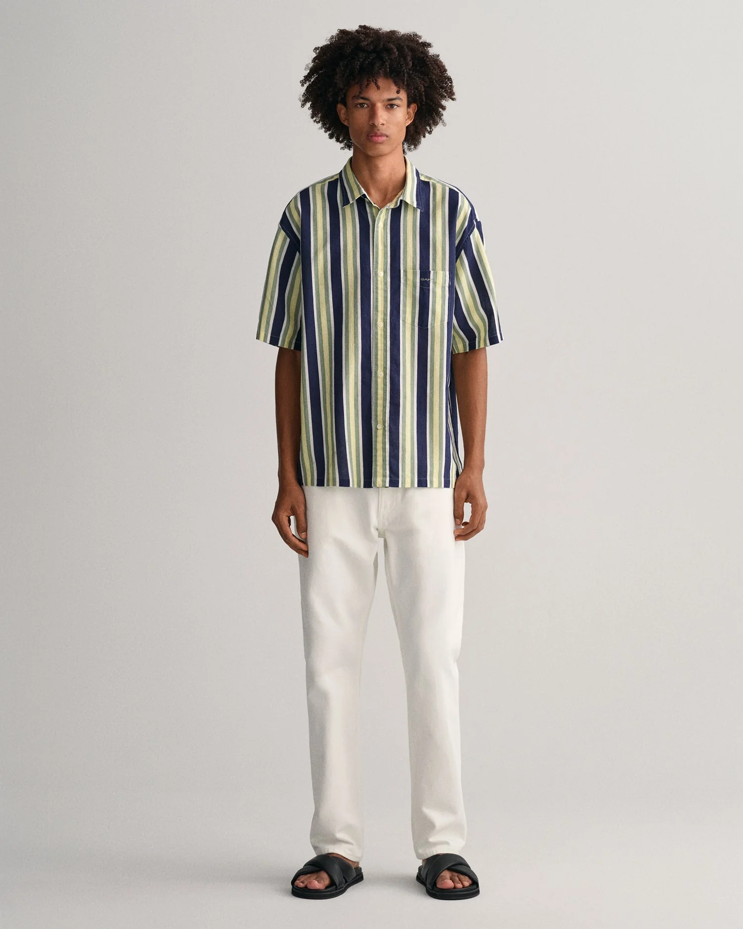 Gant Blue Striped Comfort Fit Shirt - Image 3