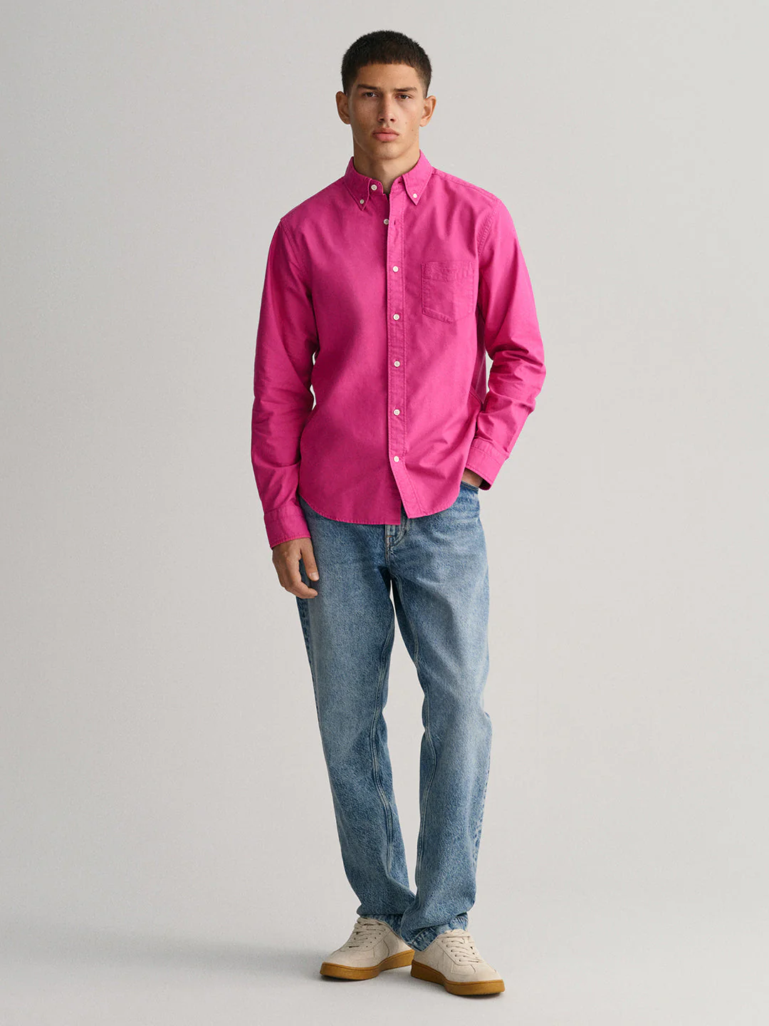 Gant Pink Sunfaded Oxford Regular Fit Shirt - Image 2