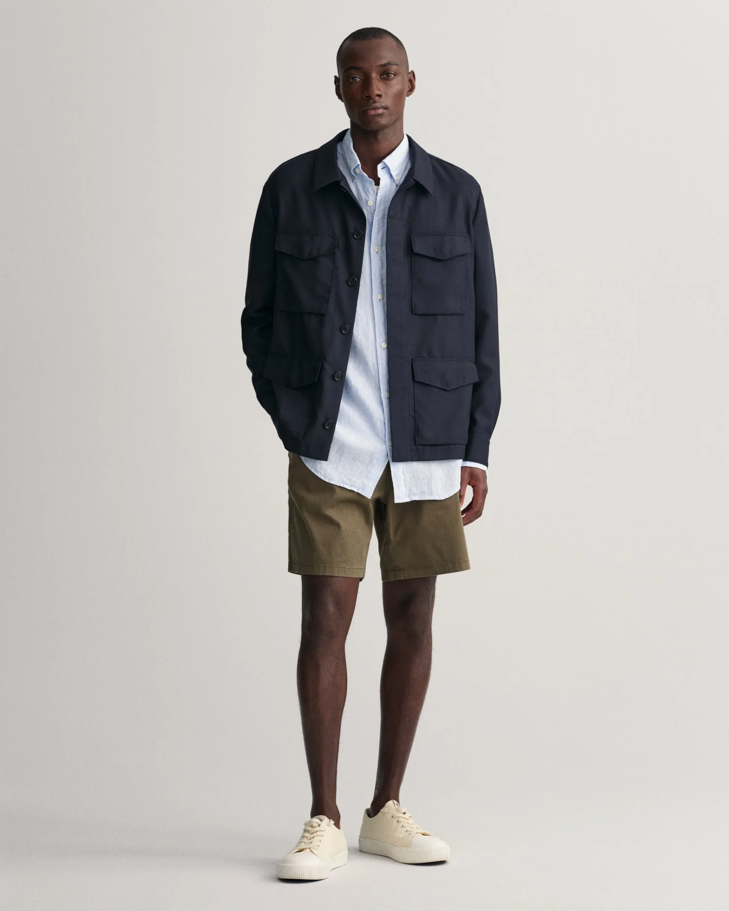 Gant Men Blue Regular Fit Striped Linen Shirt - Image 3