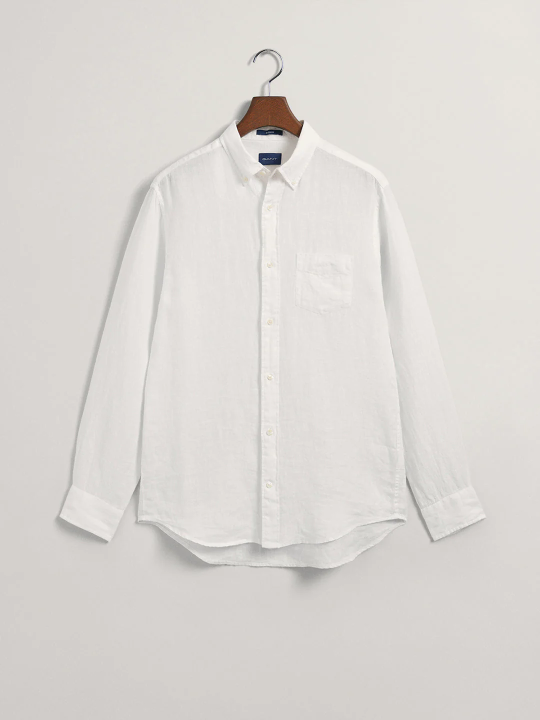 Gant Men White Regular Fit Solid Linen Shirt - Image 4