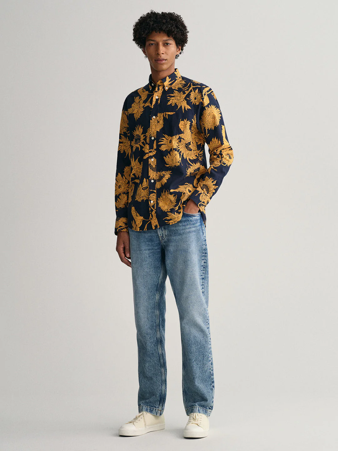 Gant Multi Sunflower Print Regular Fit Shirt - Image 3