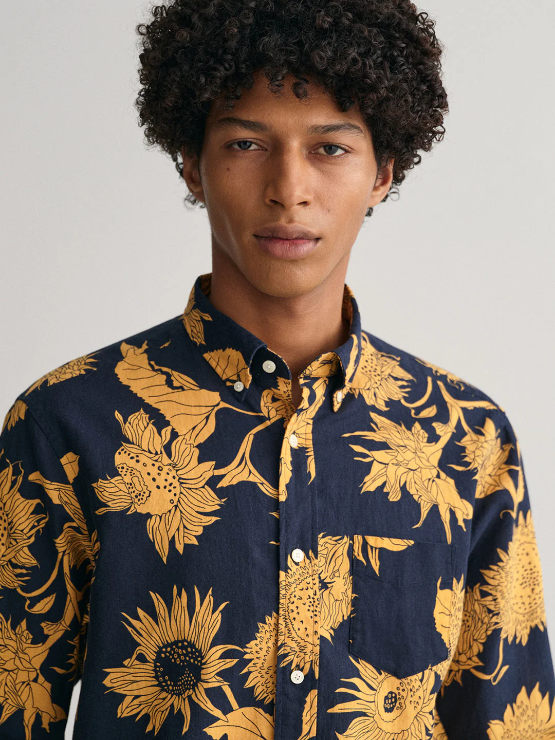 Gant Multi Sunflower Print Regular Fit Shirt - Image 5