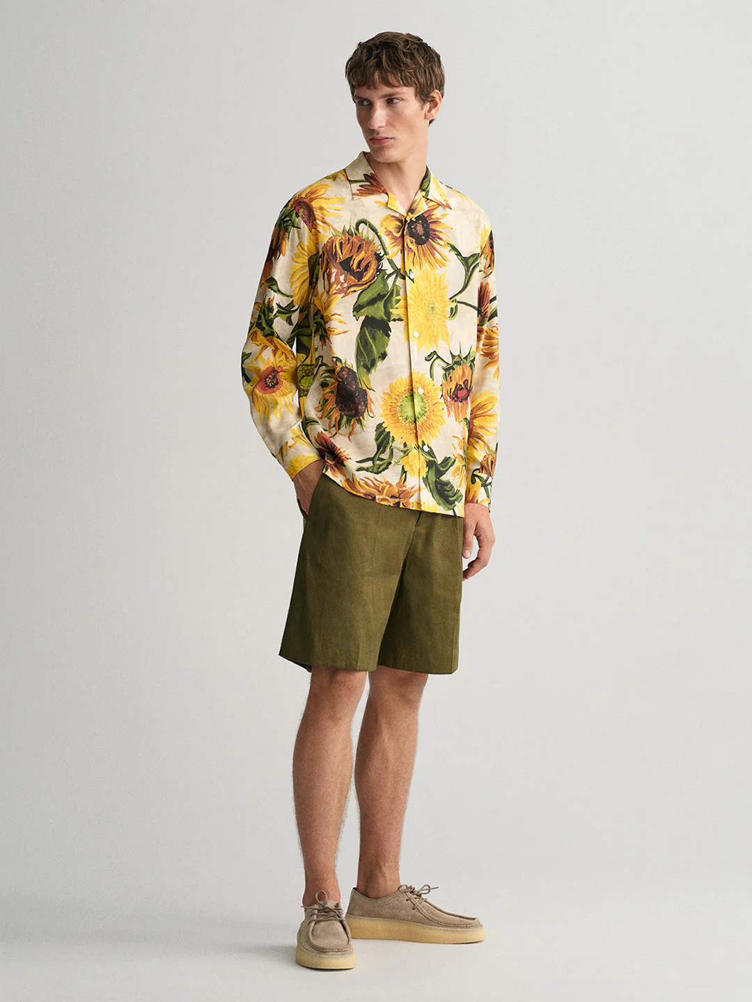 Gant Multi Sunflower Print Relaxed Fit Shirt - Image 3