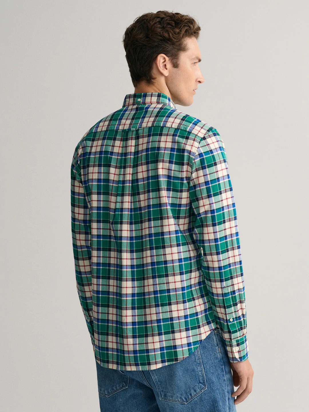 Gant Green Oxford Checked Regular Fit Shirt - Image 2