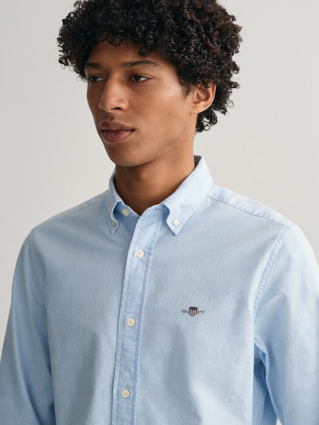 Gant Men Blue Collar Solid Shirt - Image 4