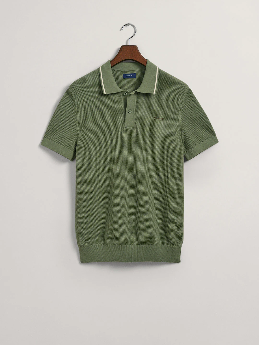 Gant Green Regular Fit Pique Polo T-Shirt - Image 4
