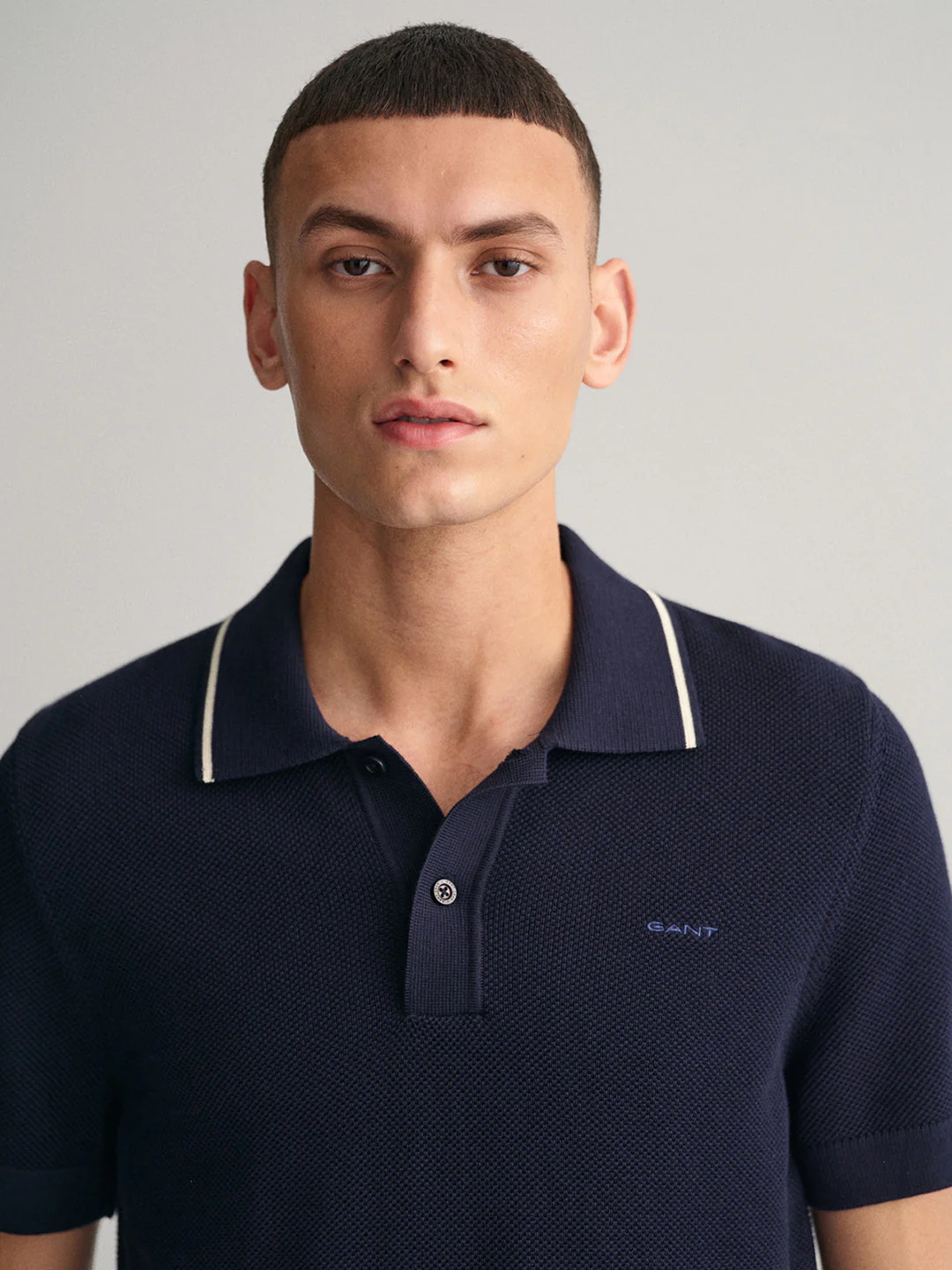 Gant Blue Regular Fit Pique Polo T-Shirt - Image 4