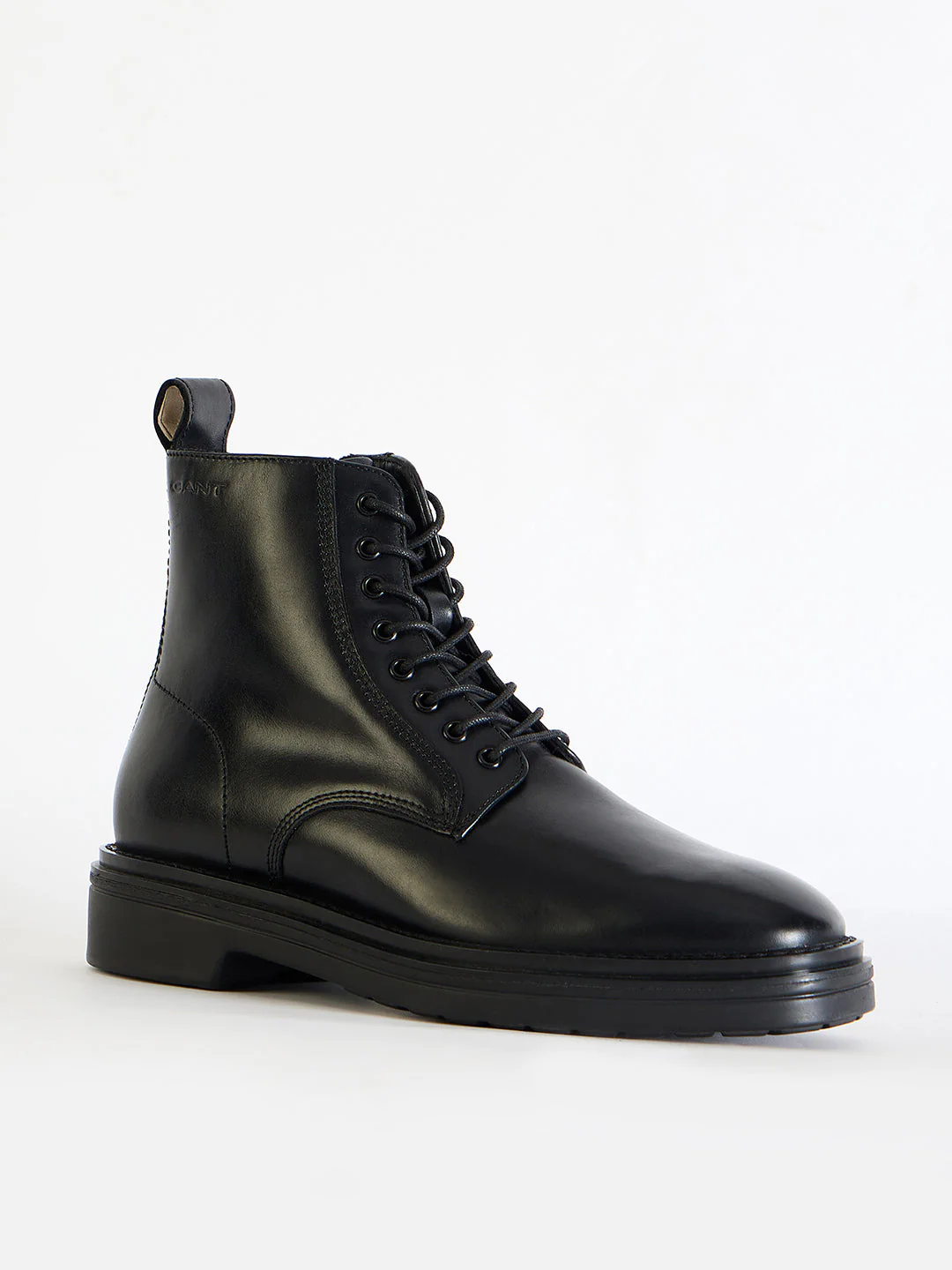 Gant Men Black  Solid Lace-Up Round Toe Boots - Image 2