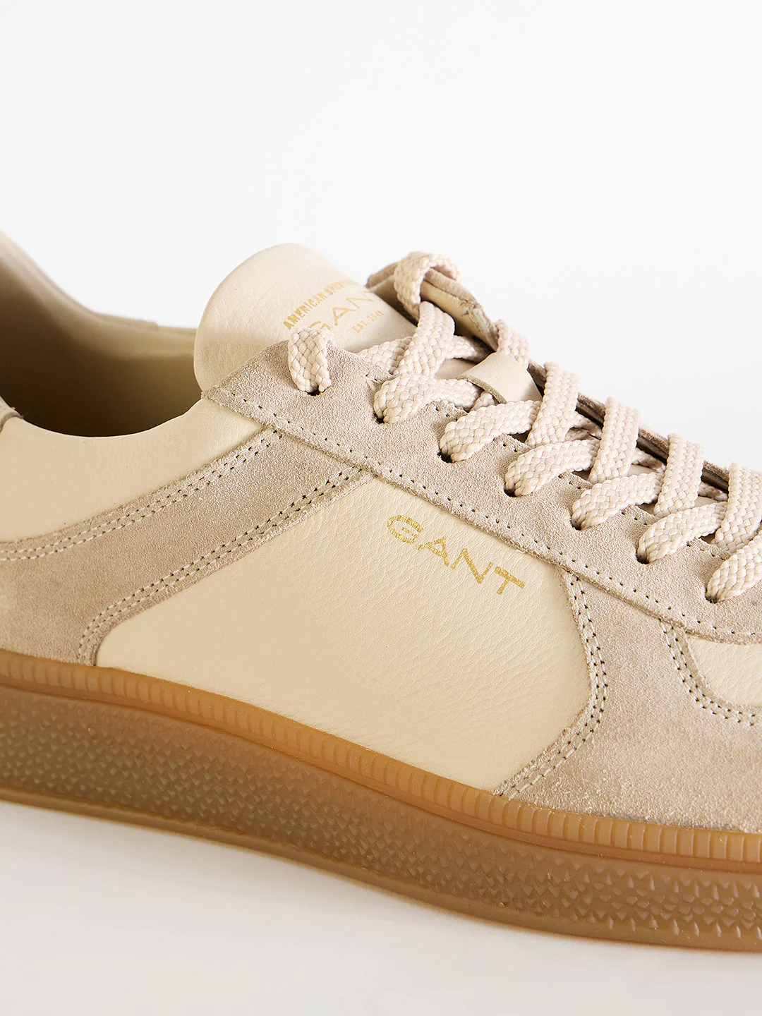Gant Men Beige Color-Blocked Lace-Up Round Toe Sneakers - Image 6