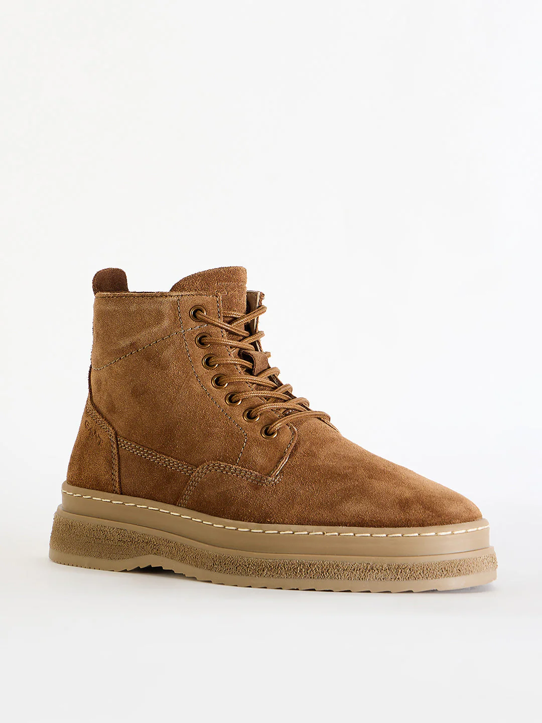 Gant Men Brown Solid Lace-Up Round Toe Boots - Image 2