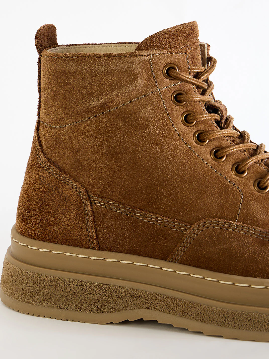 Gant Men Brown Solid Lace-Up Round Toe Boots - Image 6