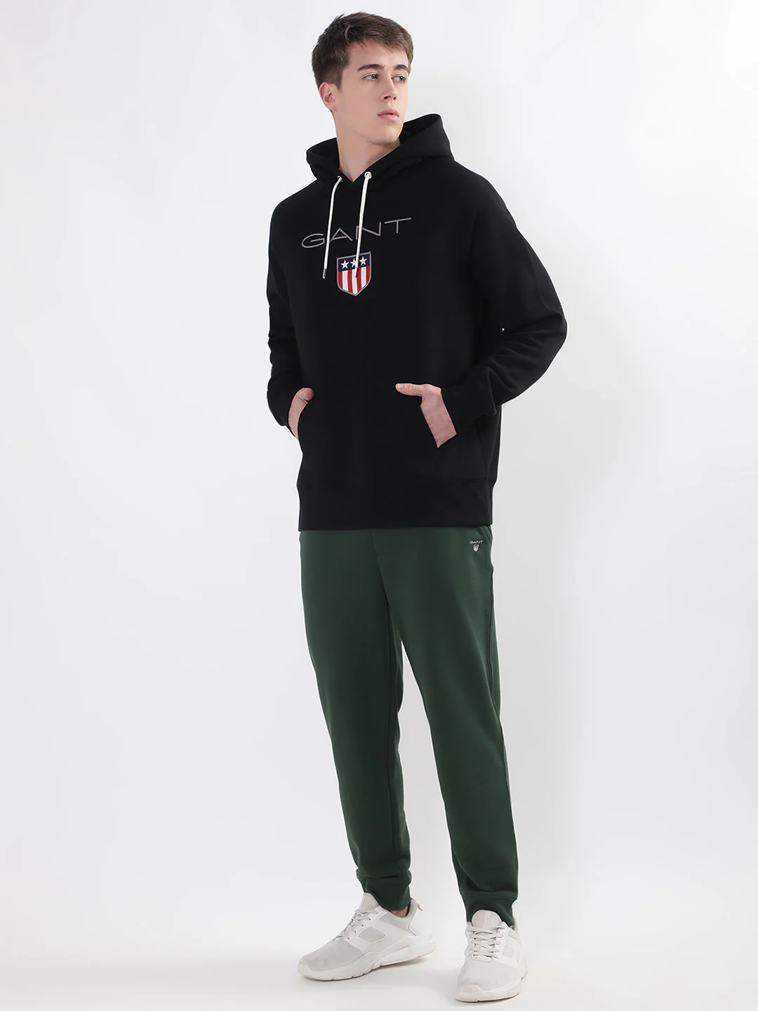 Gant Men Black Solid Hooded Sweatshirt - Image 5