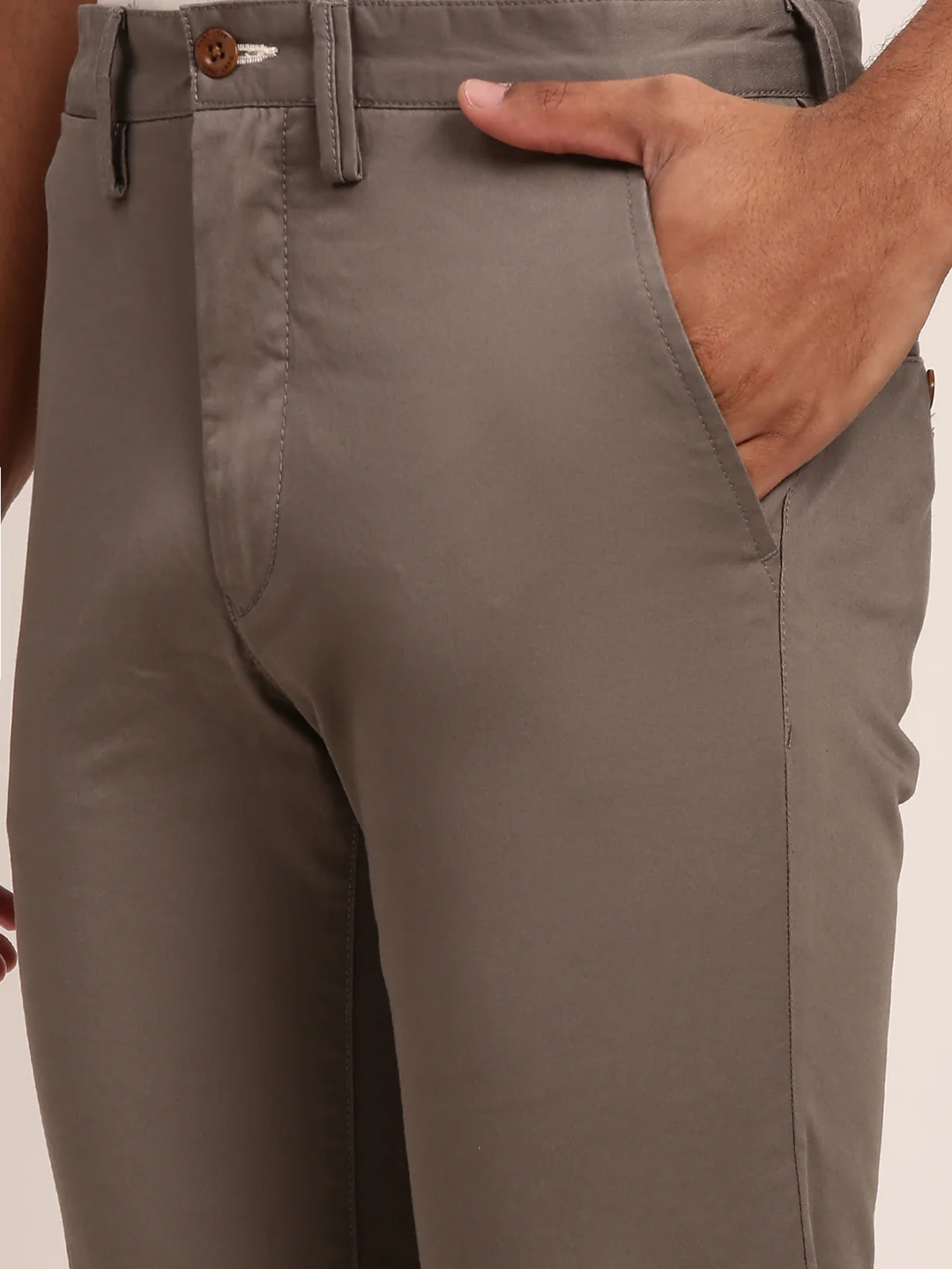 Gant Men Grey Tailored Slim Fit Trouser - Image 6