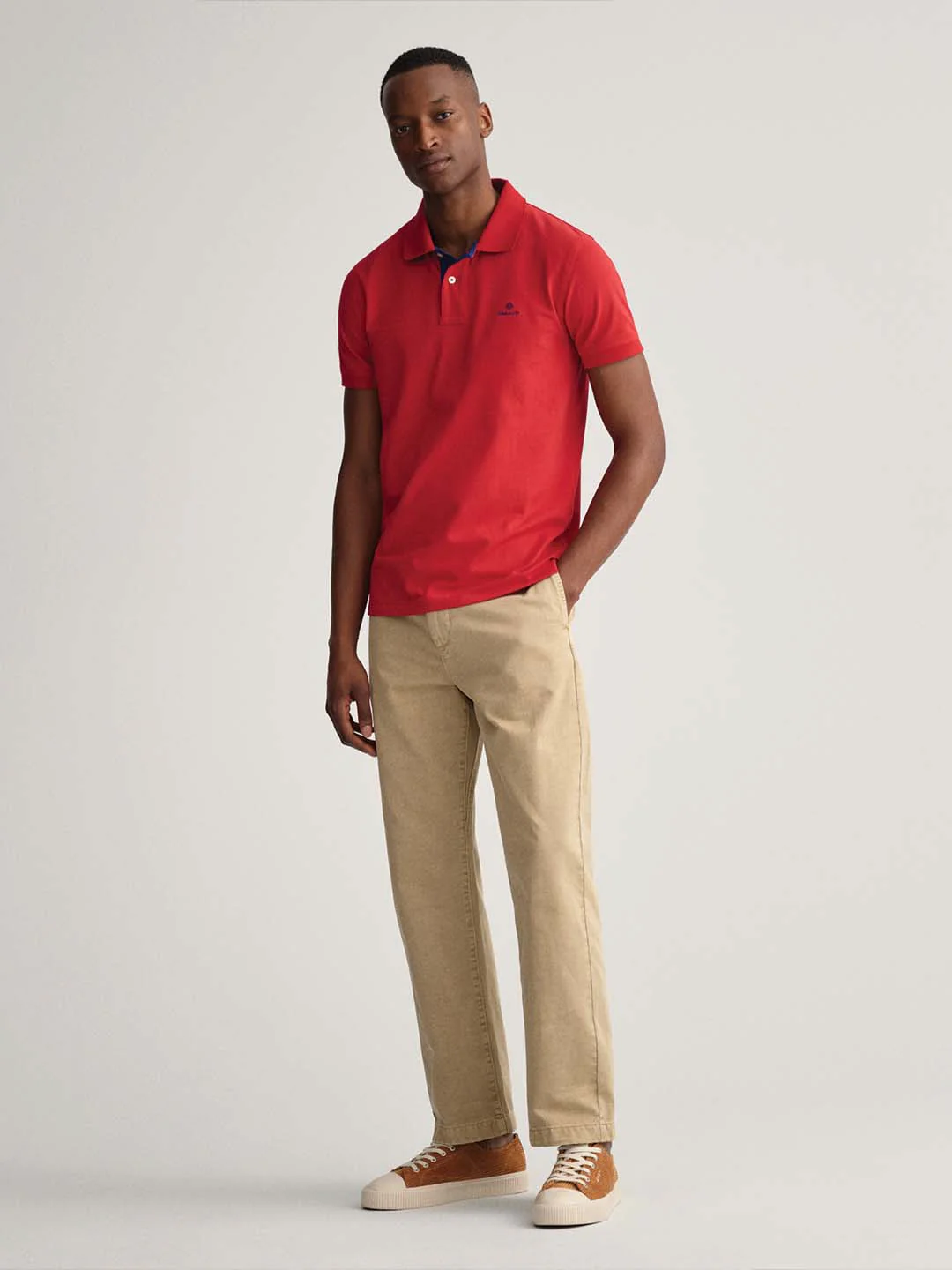 Gant Navy Blue Regular Fit Polo Tshirt - Image 3