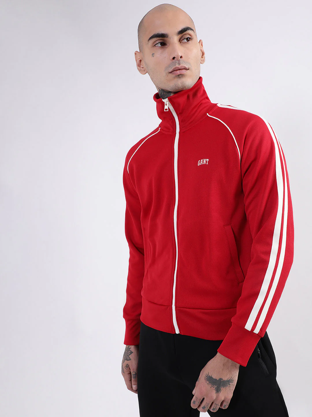 Gant Men Red Solid Hooded Sweatshirt - Image 3