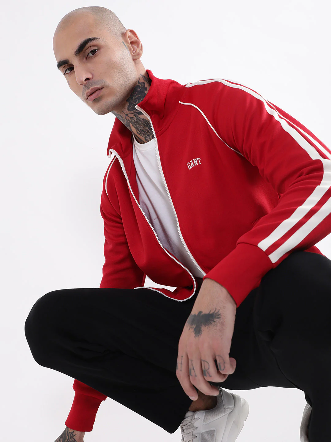 Gant Men Red Solid Hooded Sweatshirt - Image 5